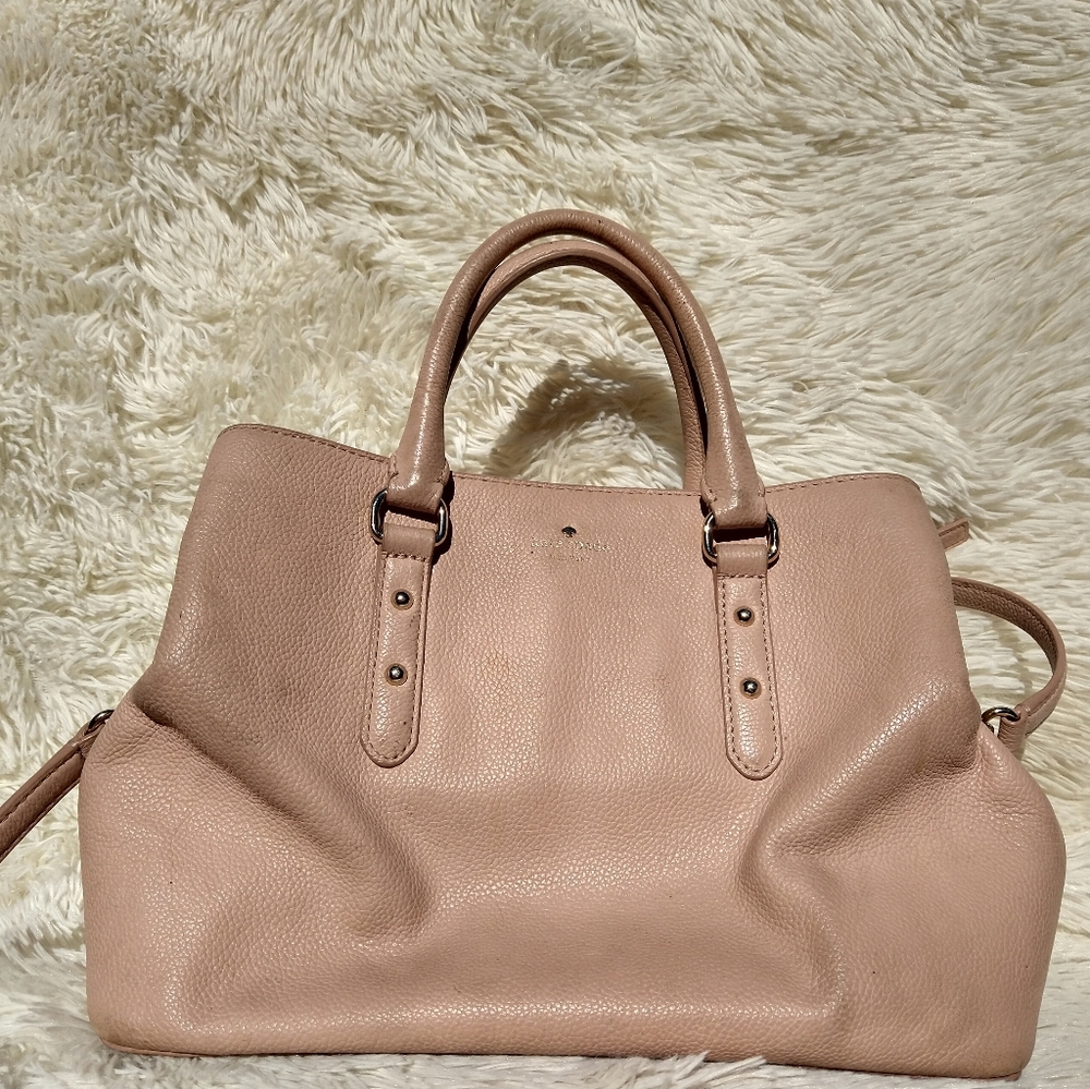 Kate Spade Larchmont Avenue Evangelie Light Pink Leather Satchel